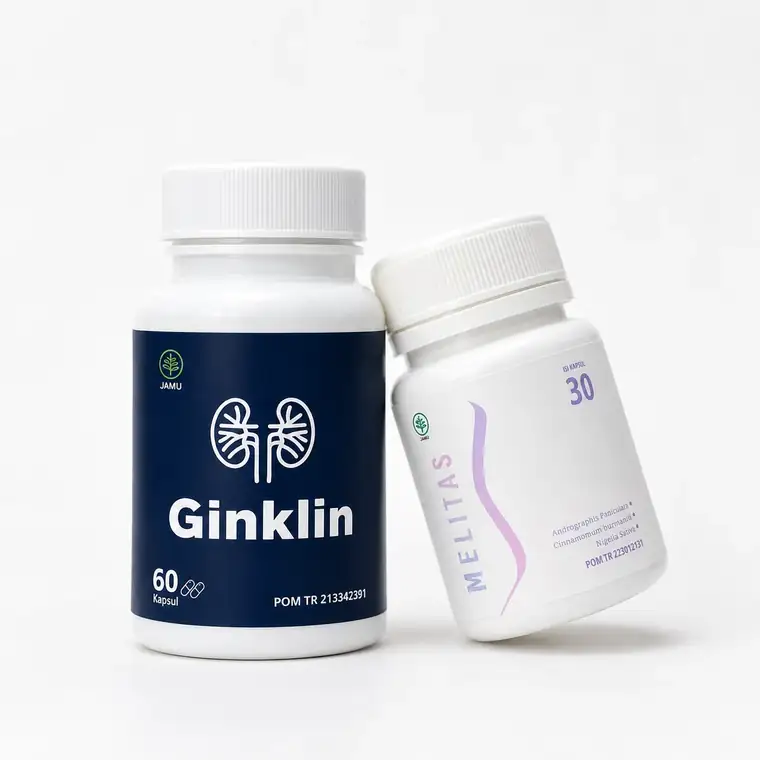 Paket Ginklin 60 kapsul dan Melitas 30 kapsul