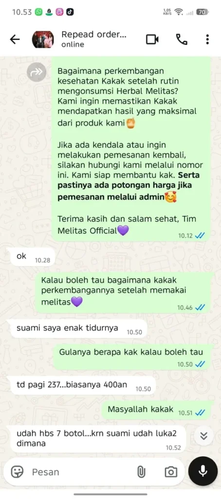 Testimoni pelanggan Melitas 3